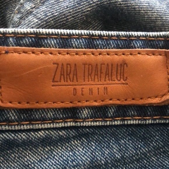 Zara Trafaluc Destroyed Jeans Skinny Mid Rise Size 6 EU 38 100% Cotton Stretch - Picture 7 of 7